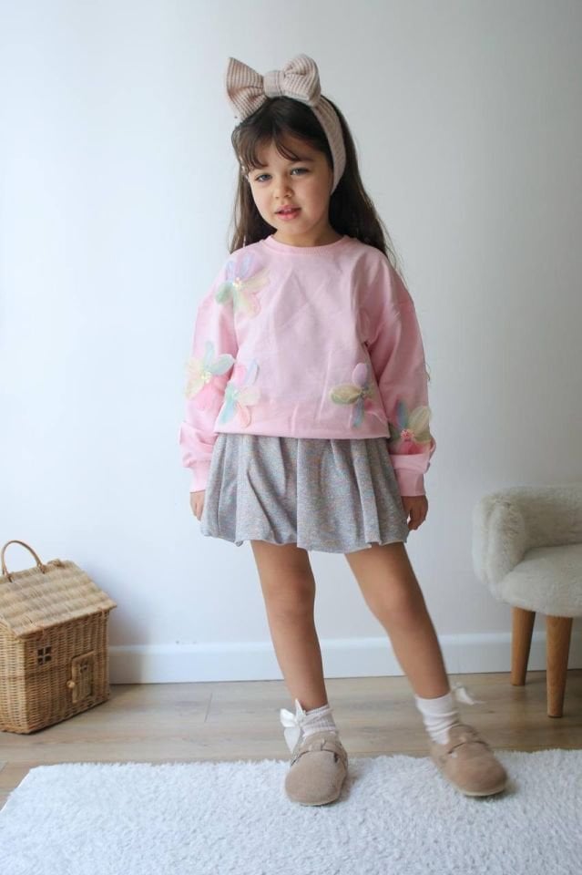 Çiçek Desenli Etekli Takım 9-10 YAŞ