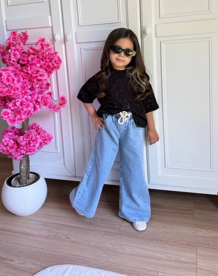 Simli Denim Pantolonlu Takım 11-12 YAŞ