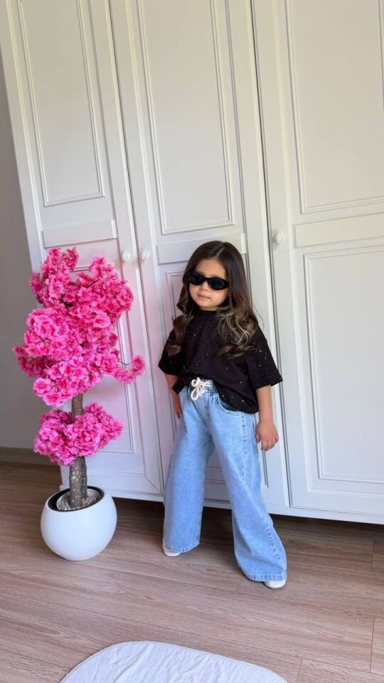 Simli Denim Pantolonlu Takım 11-12 YAŞ