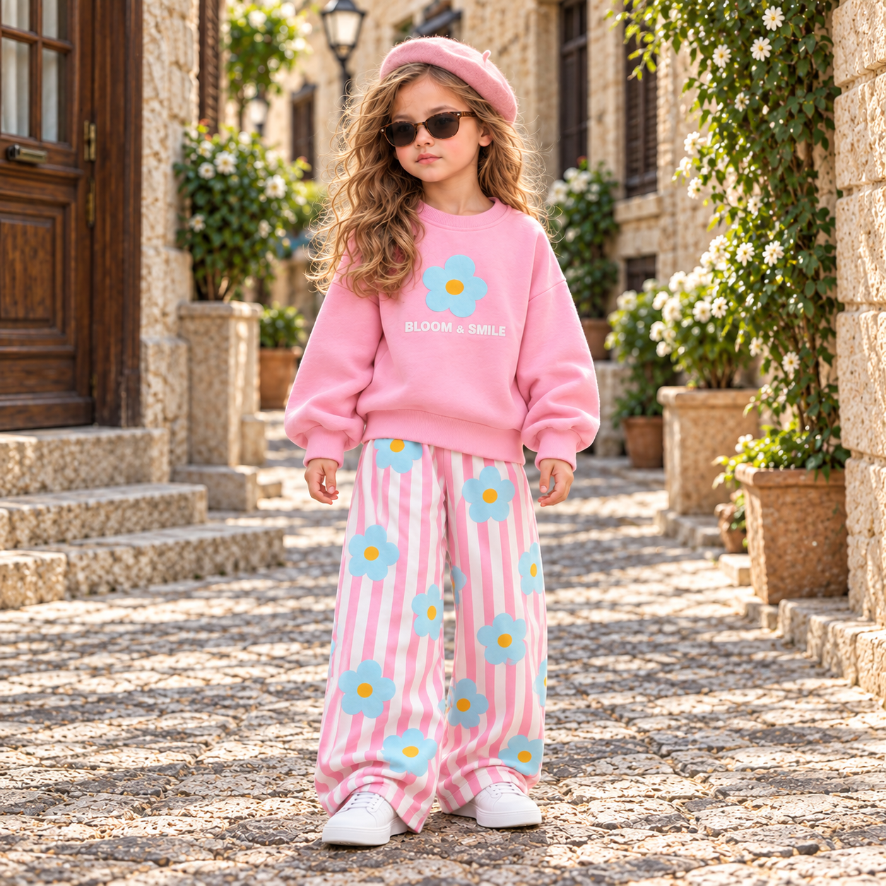 Pembe Papatya Baskılı Takım 2-3 YAŞ