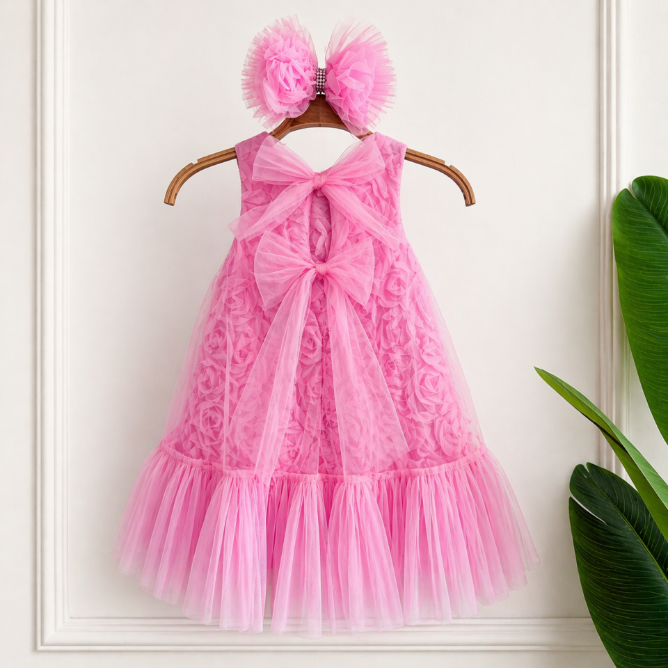 Güllü Tasarım Elbise 5 YAŞ