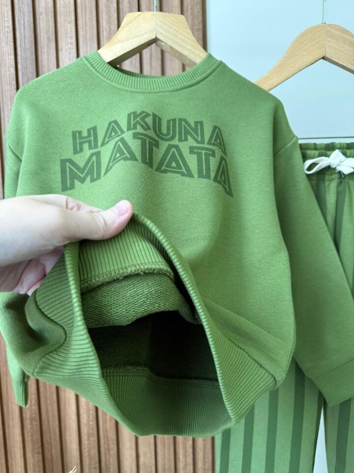 Lion King Baskılı Yeşil Takım 7-8 YAŞ