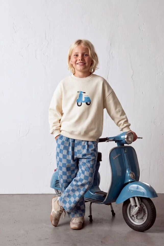 Vespa Baskılı Sweat 6-7 YAŞ
