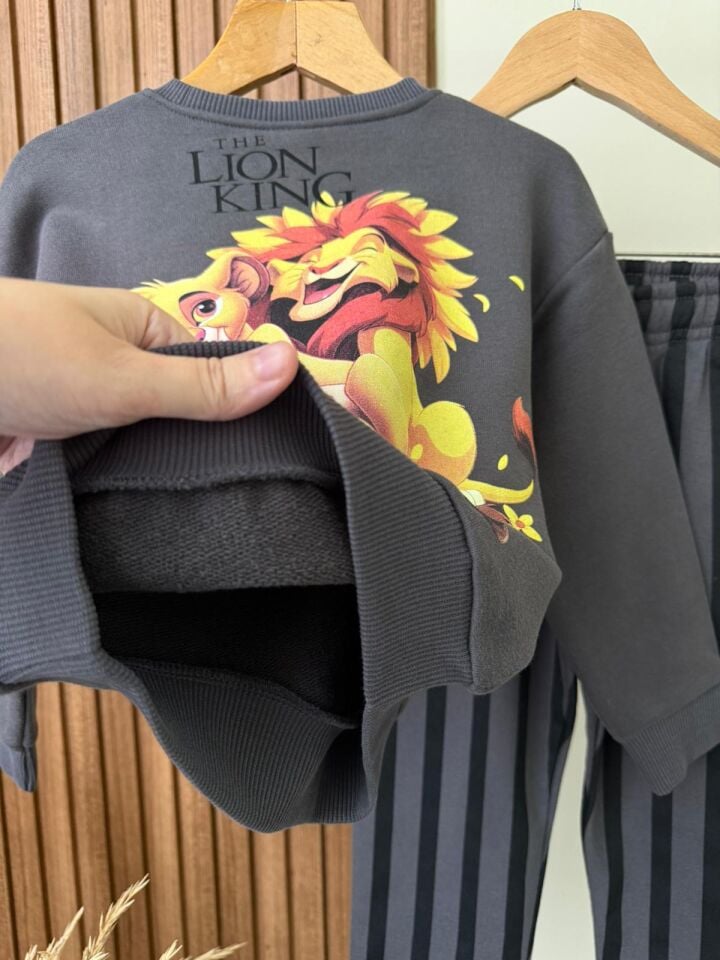 Lion King Baskılı Antrasit Takım 2-3 YAŞ