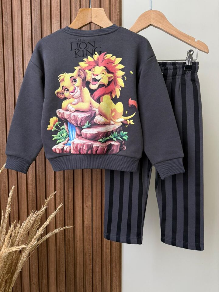 Lion King Baskılı Antrasit Takım 2-3 YAŞ