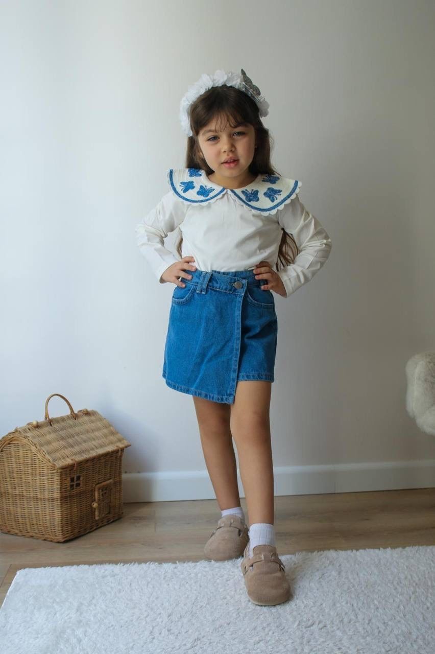 Bebe Yaka Şort Etekli Takım 9-10 YAŞ