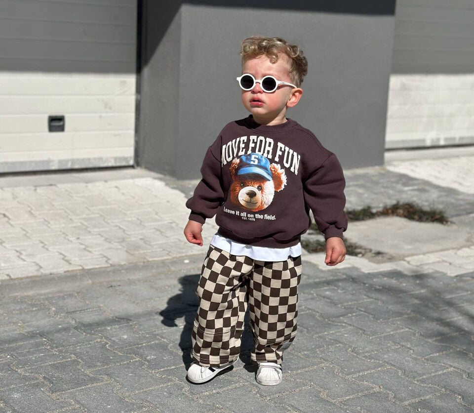 Bear Baskılı Dama Takım 9-10 YAŞ