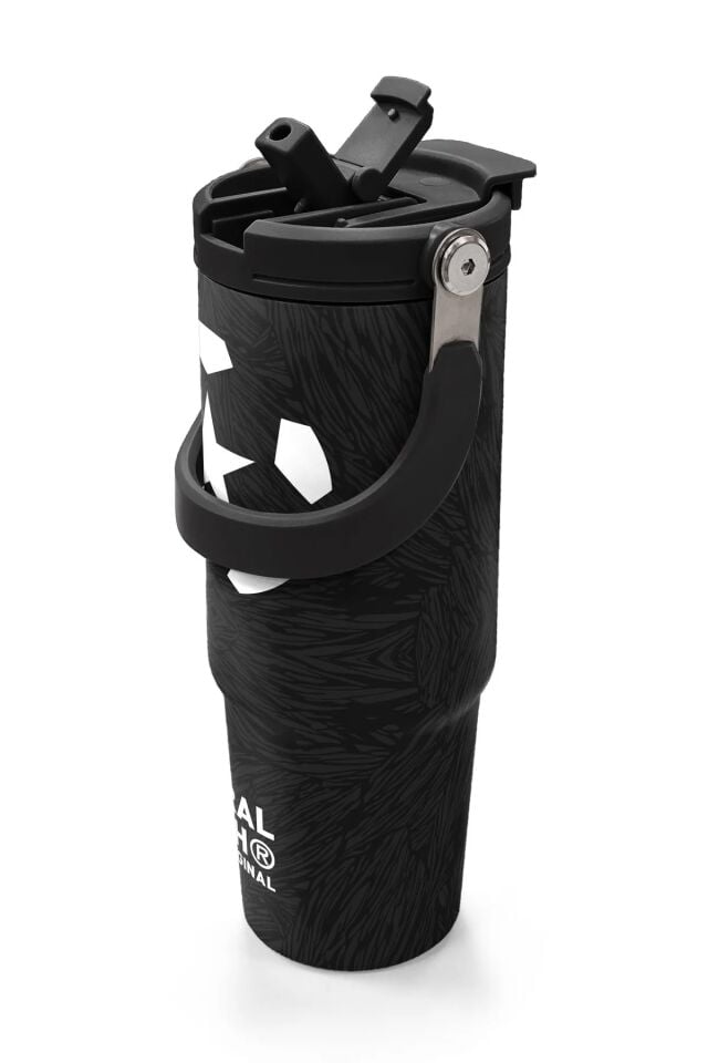 Coral High Siyah Futbol Desenli Pipetli ve Direkt İçim Çelik Termos 900 ml 38722 Adet