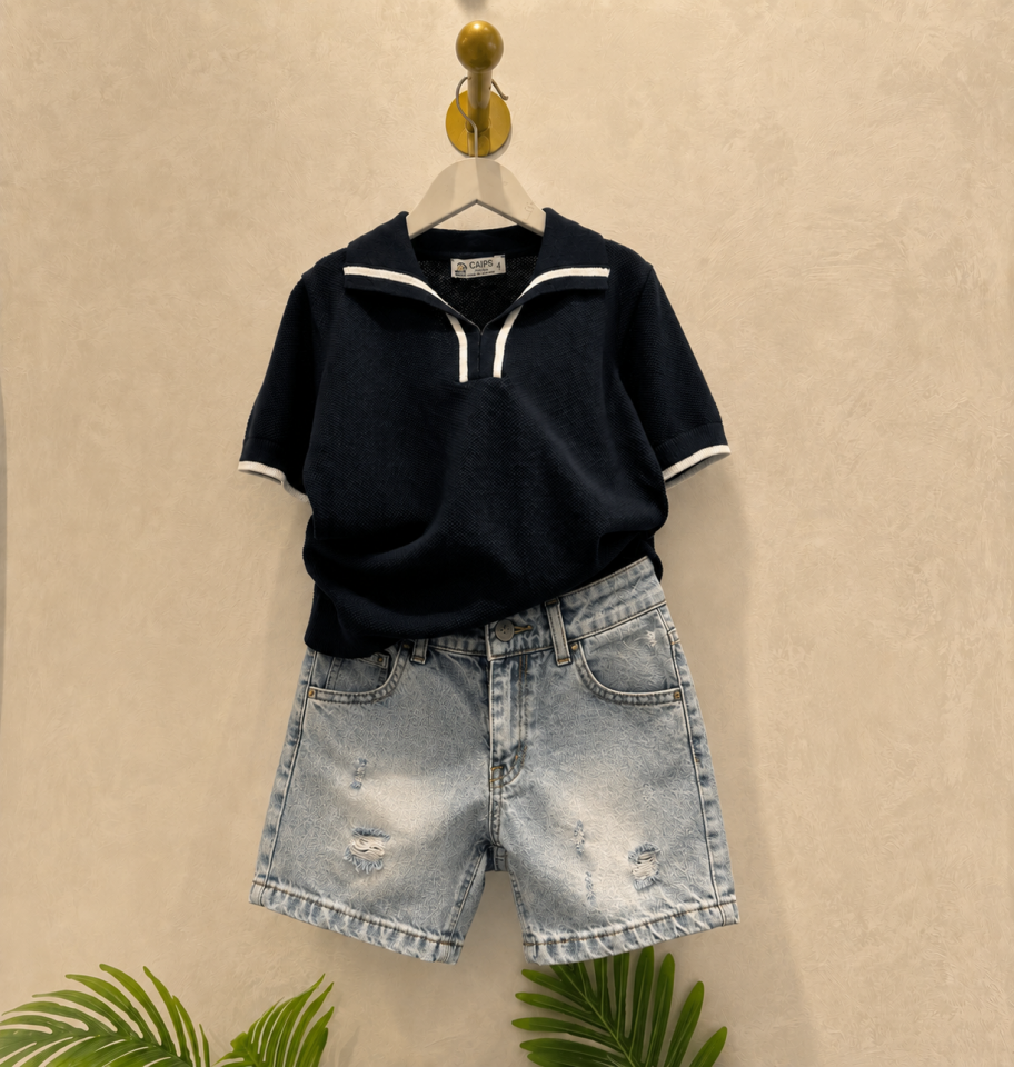 Örme Triko Şortlu Takım 9-10 YAŞ
