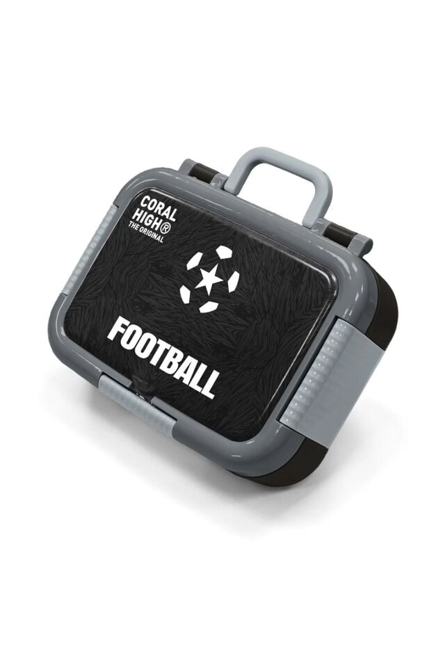 Coral High Kids Siyah Futbol Desenli Paslanmaz Çelik Beslenme Kabı 39205 Adet
