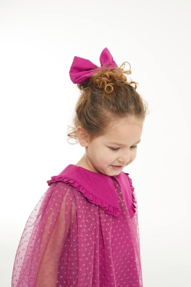 Tüllü Mor Elbise 7-8 YAŞ