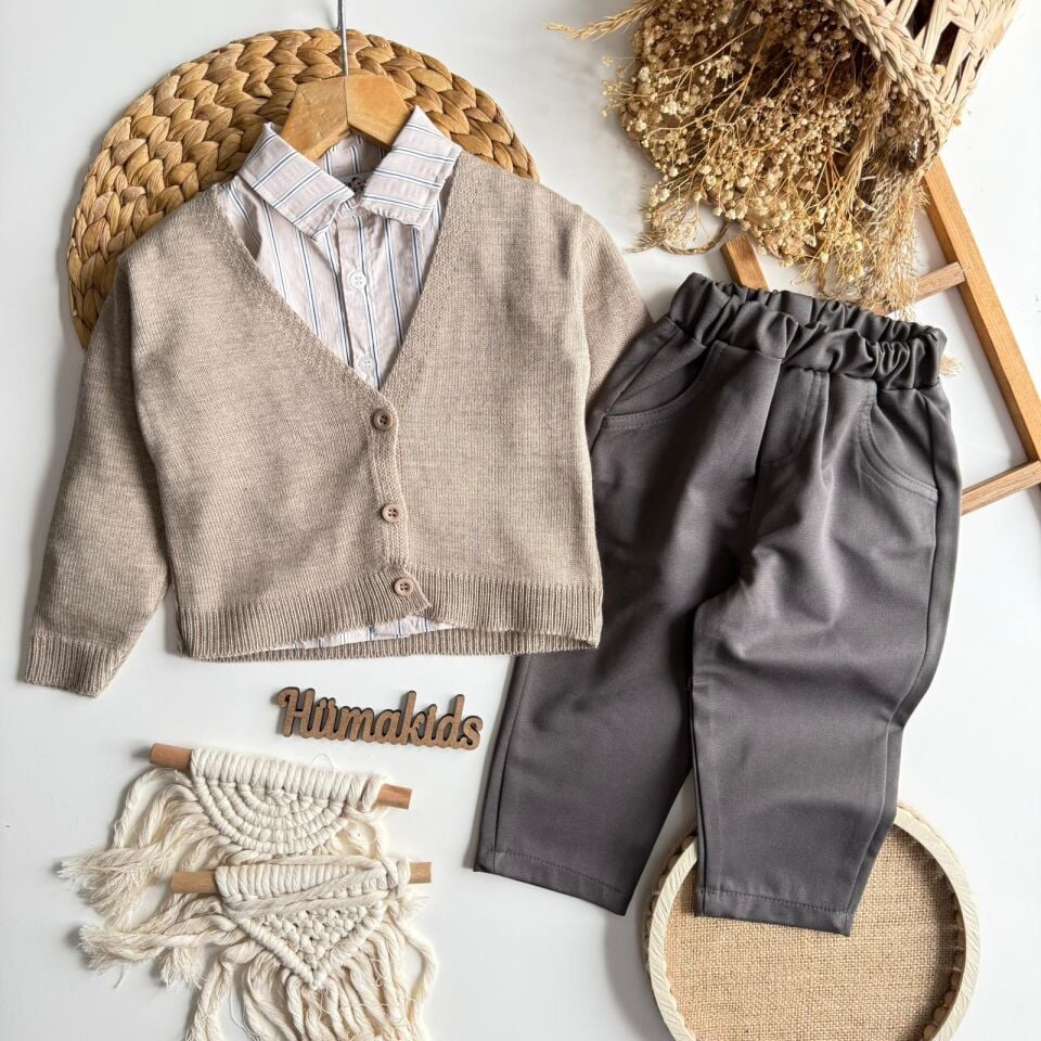 3'lü Hırka Set 9-10 YAŞ