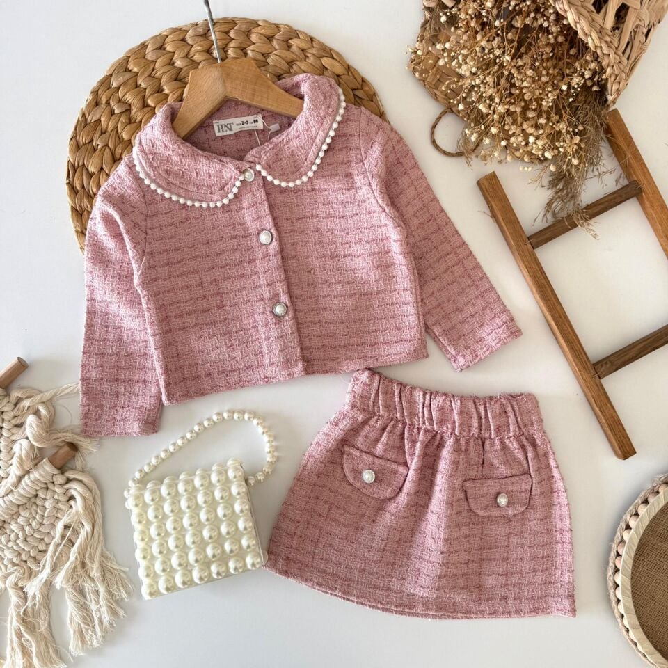 Tüvit Pembe Çantalı Hediyeli Takım 7-8 YAŞ