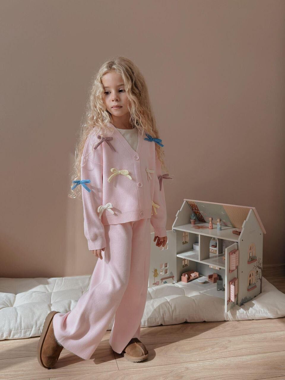 Fiyonklu Pembe Triko Takım 3-4 YAŞ