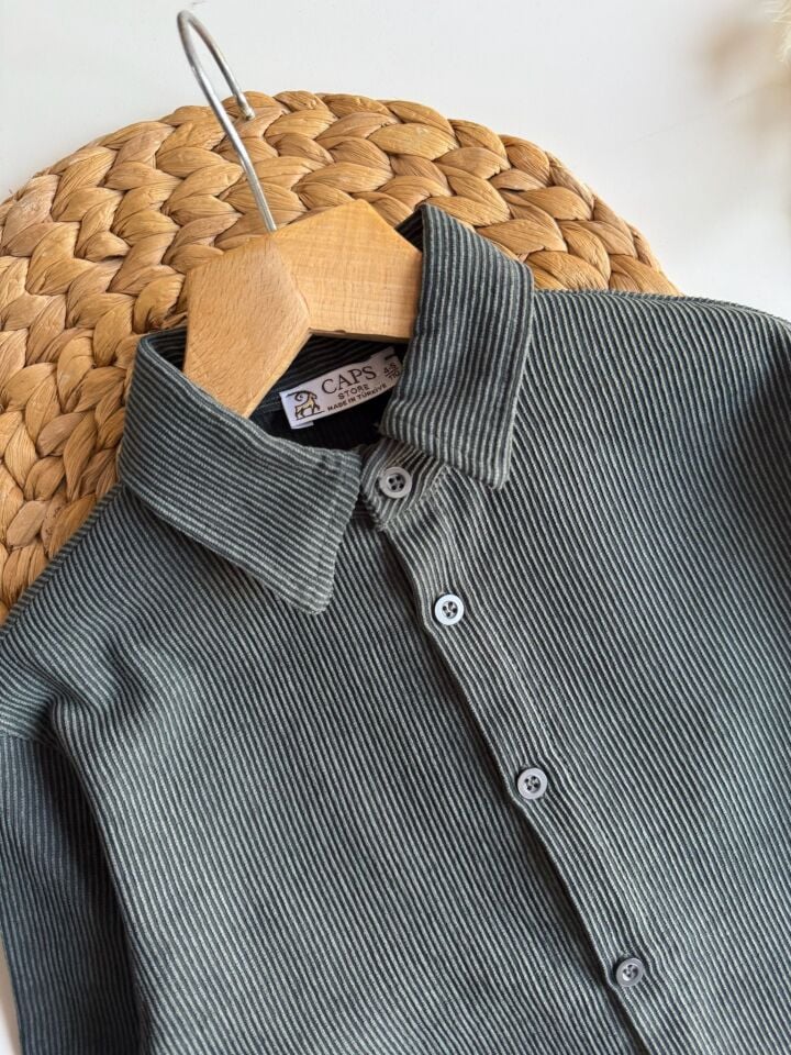 Haki Kadife Fitilli Takım 4-5 YAŞ