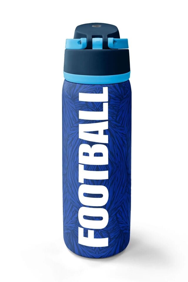 Coral High Lacivert Saks Futbol Desenli Pipetli ve Direkt İçim Çelik Termos 800 ml 38557 Adet