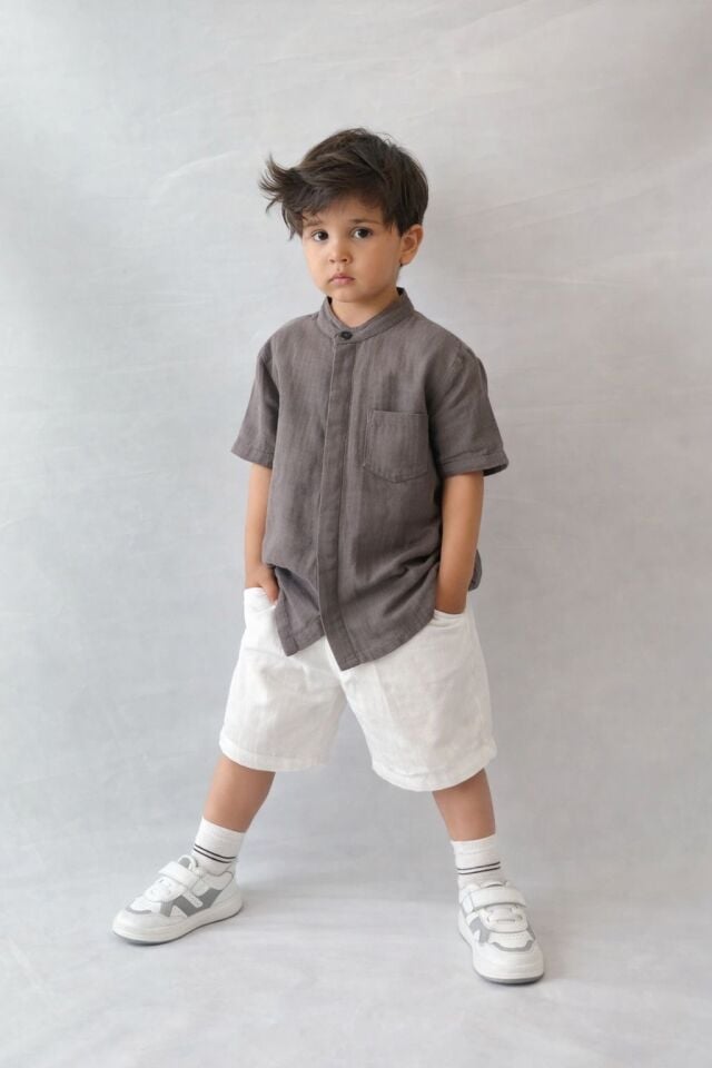 Muslin Antrasit Takım 7-8 YAŞ