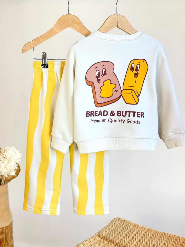 Sarı Bread Baskılı Takım 4-5 YAŞ