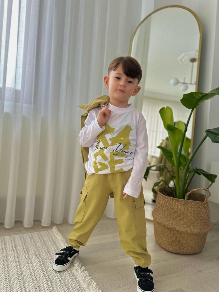 Gabardin Yağ Yeşili 3'lü Set
