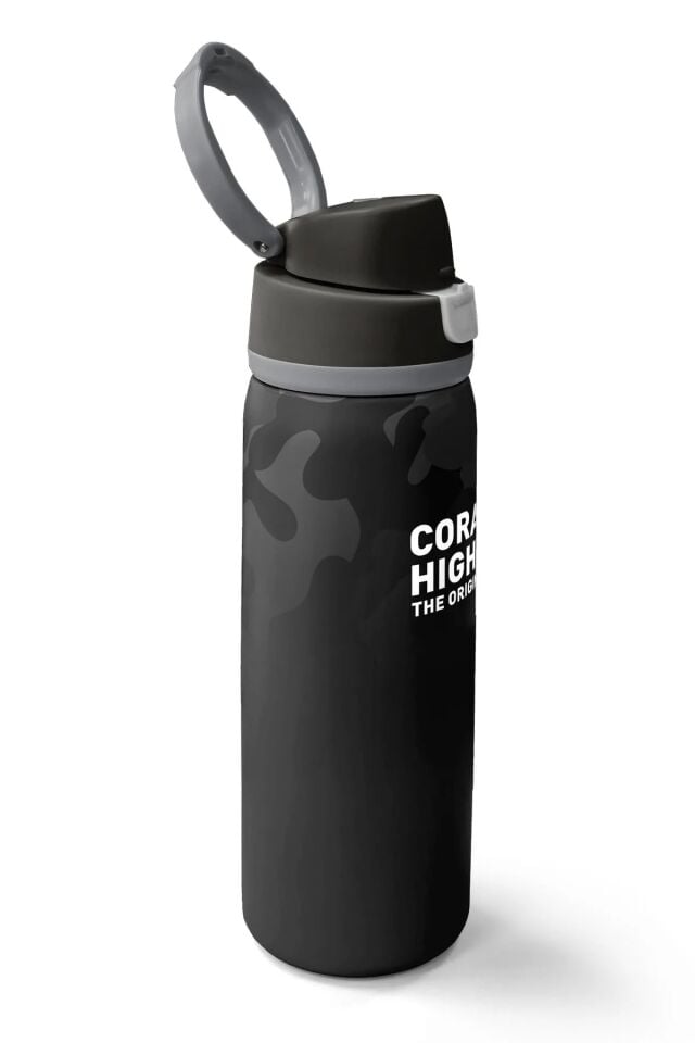 Coral High Siyah Kamuflaj Desenli Pipetli ve Direkt İçim Çelik Termos 800 ml 38516 Adet