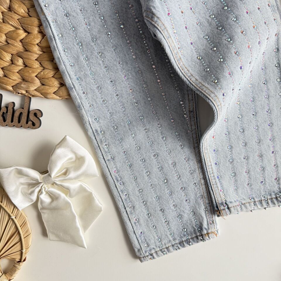 Taşlı Denim Jean 3-4 YAŞ