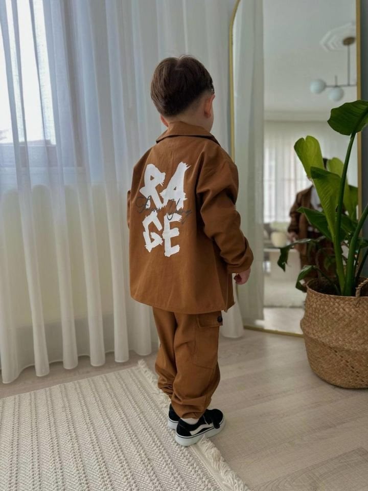 Gabardin Kahve 3'lü Set