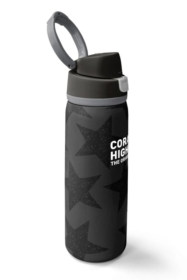 Coral High Siyah Gri Yıldız Desenli Pipetli ve Direkt İçim Çelik Termos 800 ml 38515 Adet