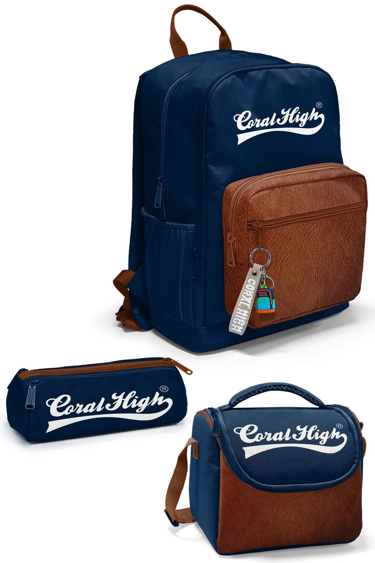 Coral High Lacivert Kahverengi Okul Sırt Çantası 33236 Adet