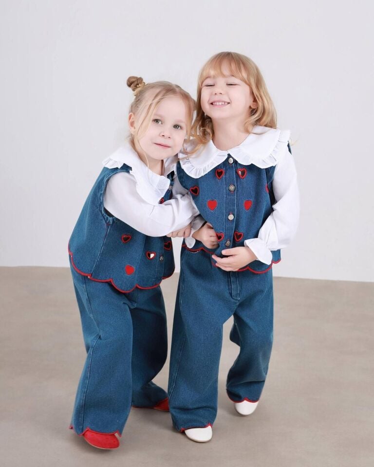 3'lü Denim Takım 4-5 YAŞ