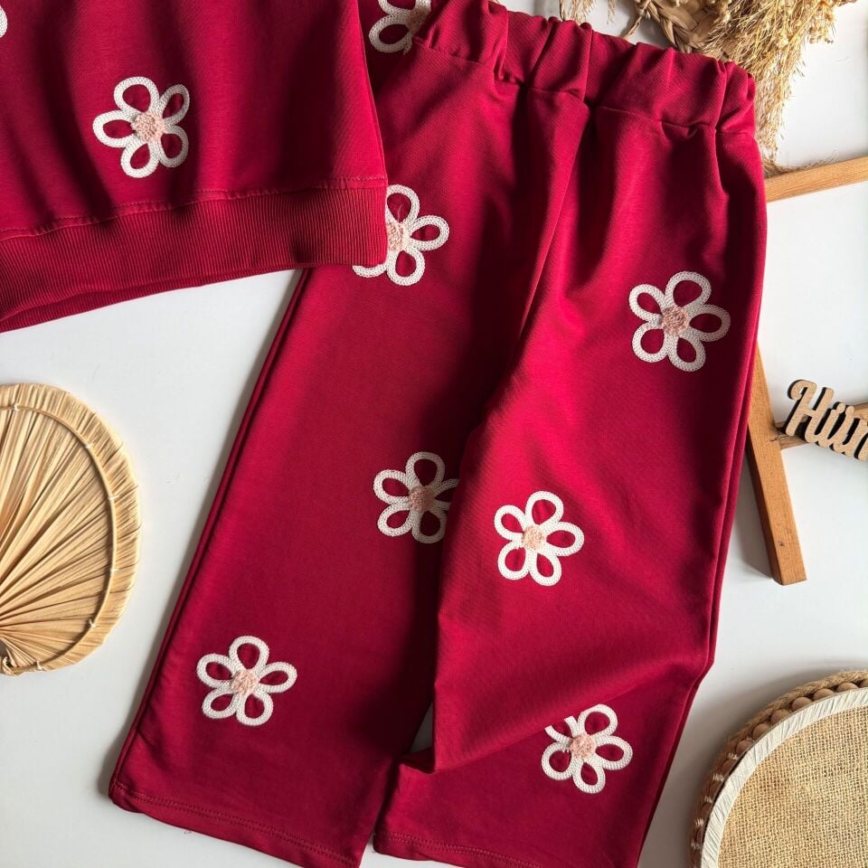 Bebe Yaka bordo Kız Takım 9-10 YAŞ