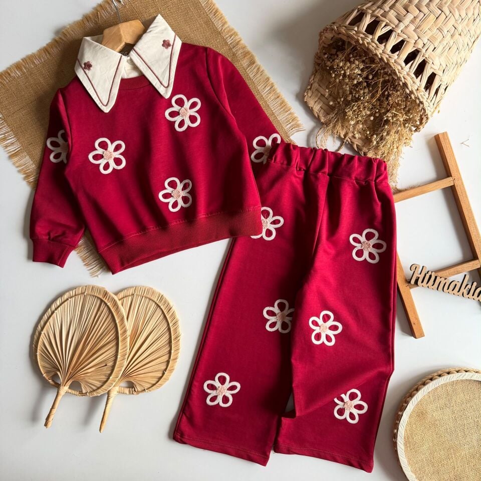 Bebe Yaka bordo Kız Takım 9-10 YAŞ