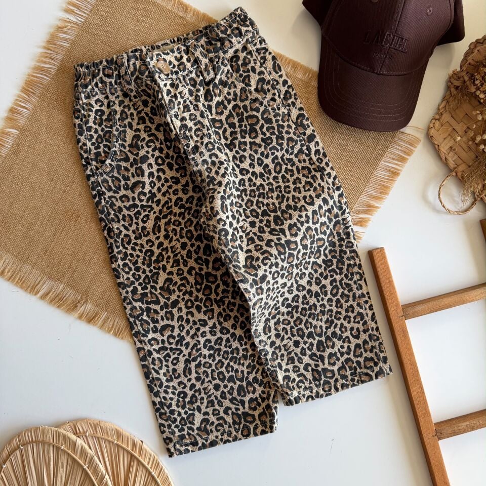 Leopar Desenli Pantolon 6-7 YAŞ