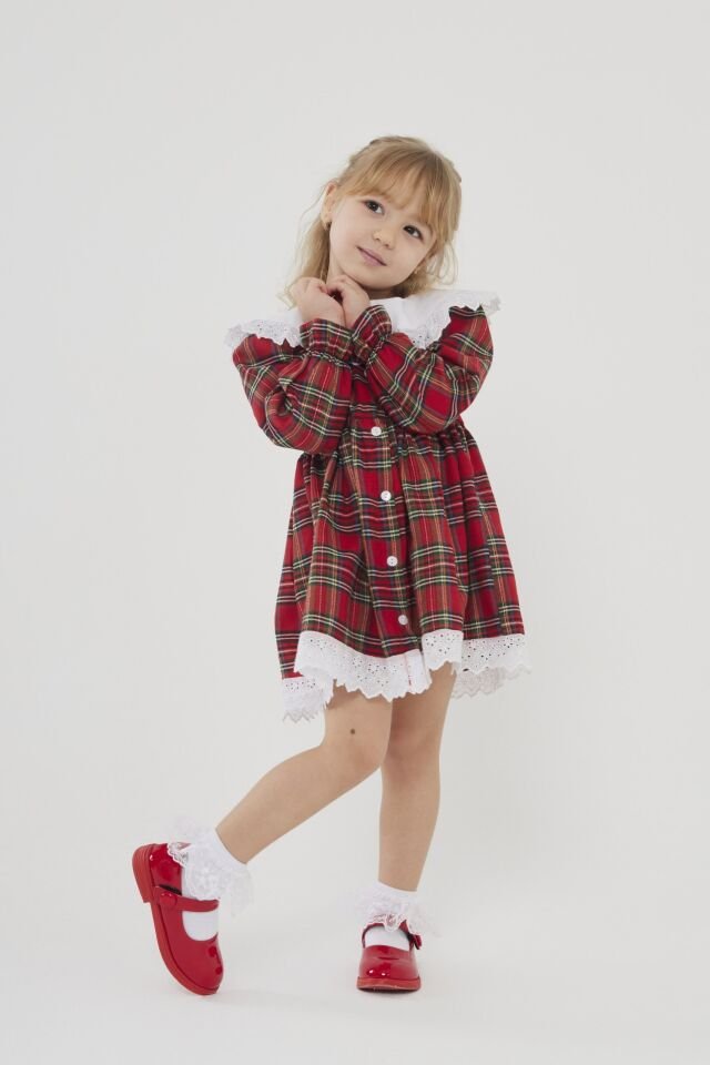 Ekose  Elbise 7-8 YAŞ