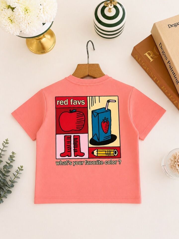 Elma Desenli Tshirt 7-8 YAŞ