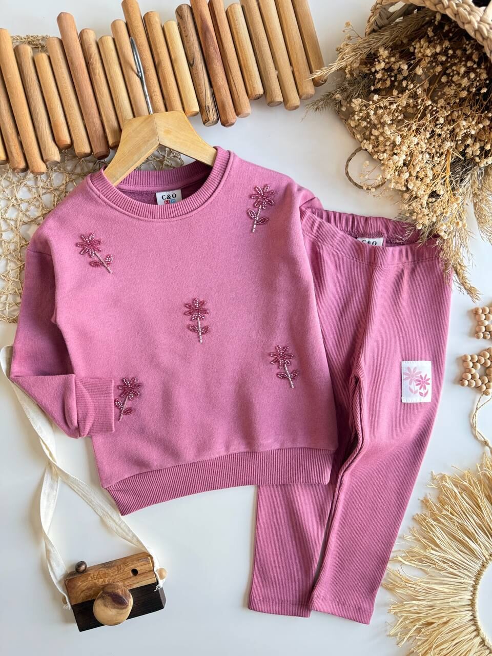 Çicekli Taytlı Takım 7-8 YAŞ