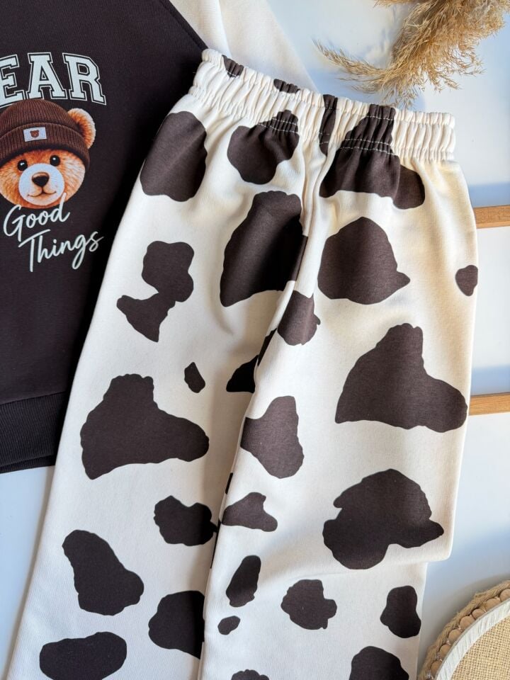Bear Baskılı Leopar Takım 9-10 YAŞ