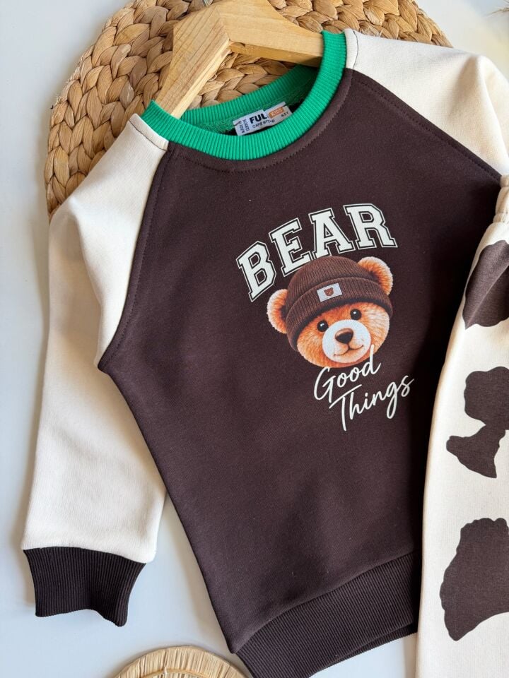 Bear Baskılı Leopar Takım 9-10 YAŞ