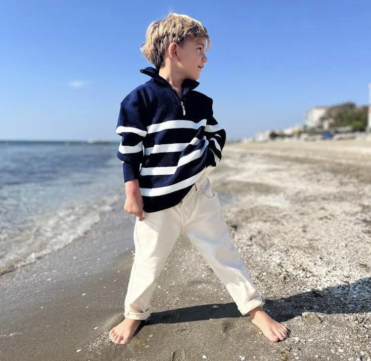 Triko Çizgili Kazak 9-10 YAŞ