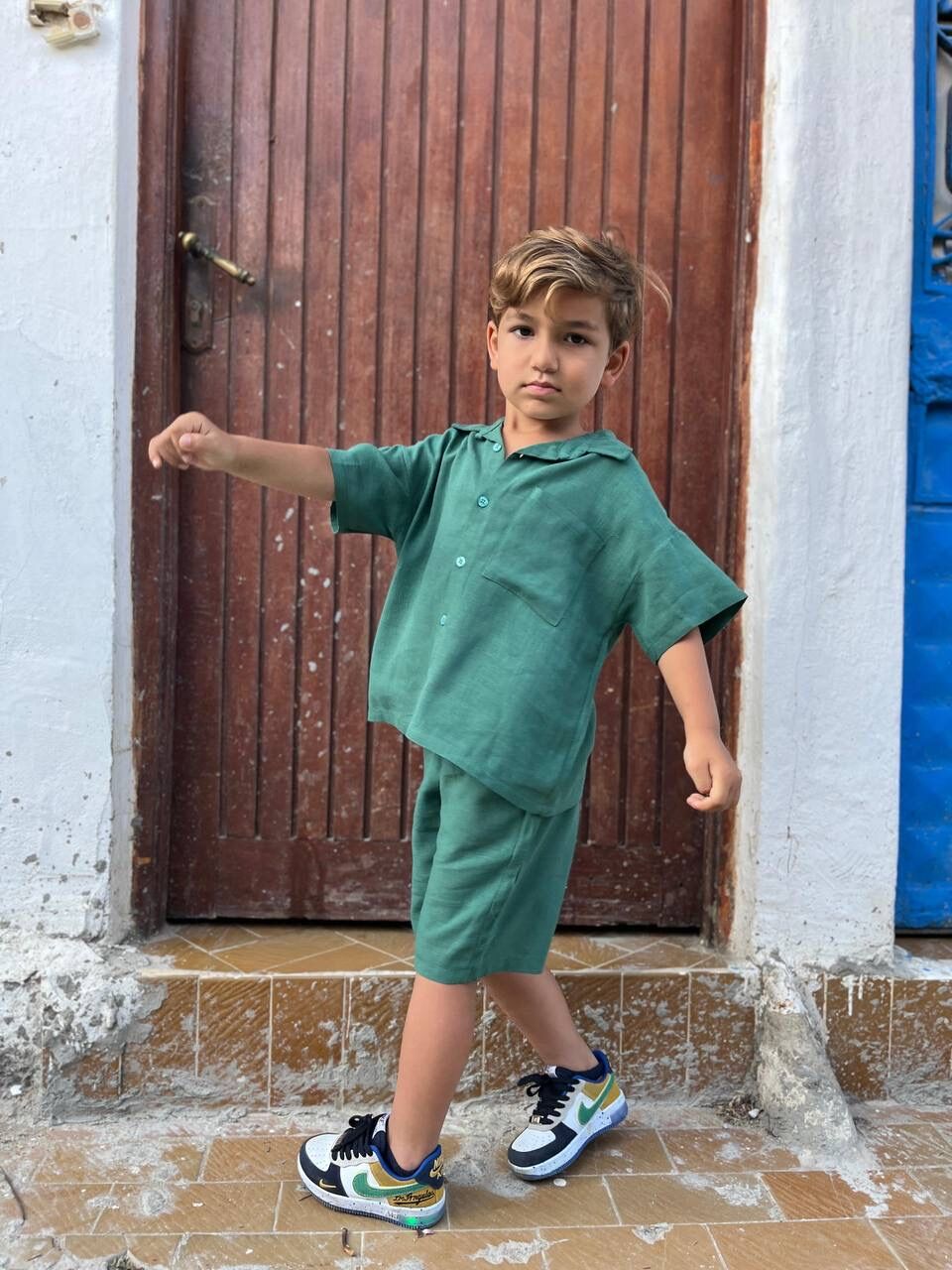 Keten Pamuk Yesil Takım