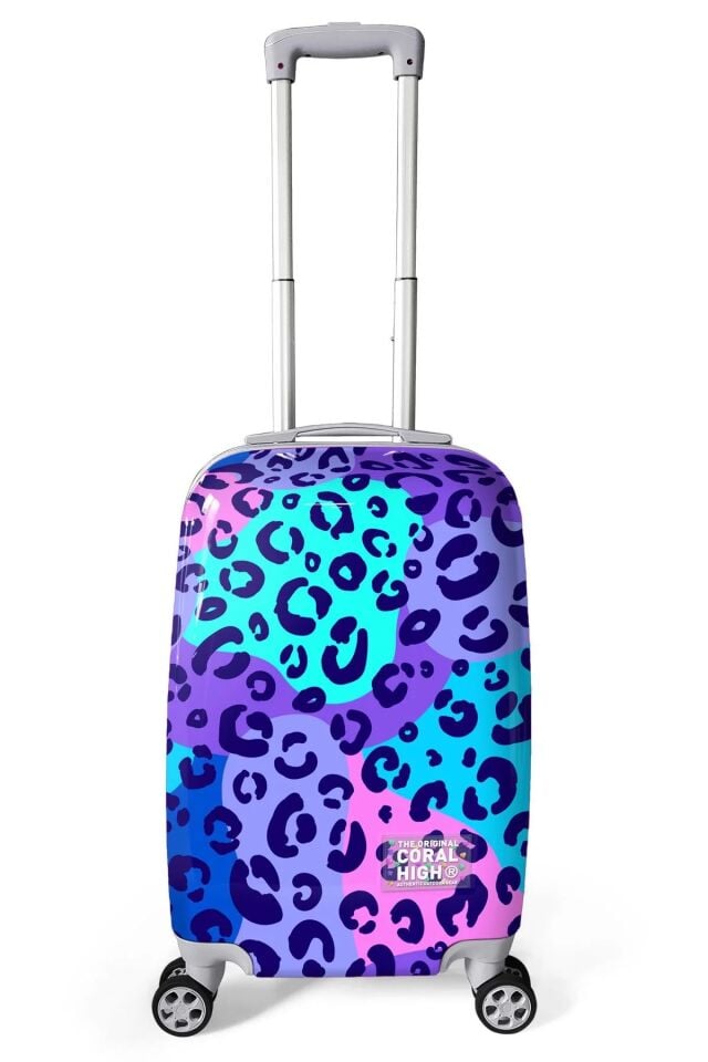 Coral High Leopar Desenli Kabin Boy Valiz (50cm) 16542 Adet