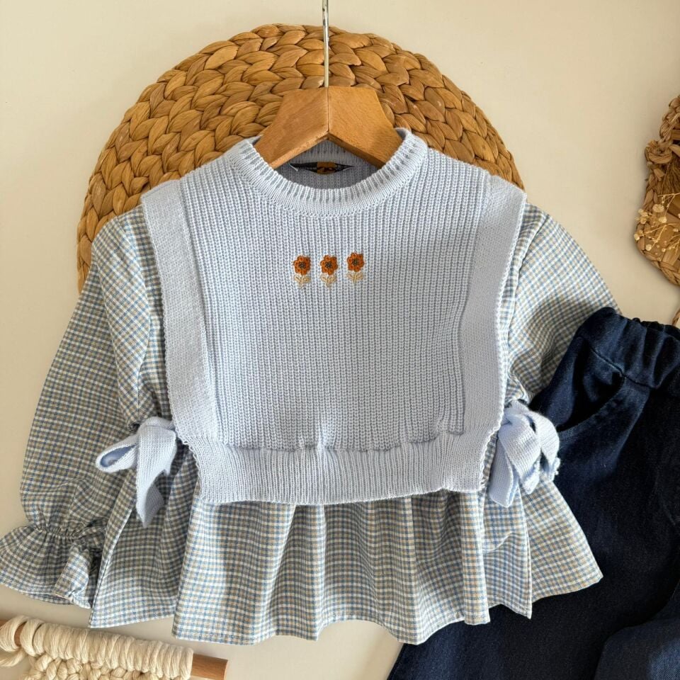 Süveterli Pötikareli Mavi Takım 9-10 YAŞ