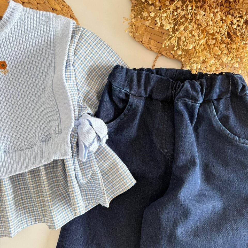 Süveterli Pötikareli Mavi Takım 9-10 YAŞ