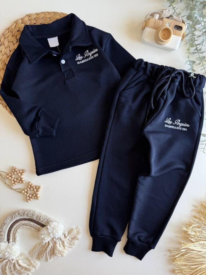 Polo Yaka Lacivert  Takım 5-6 YAŞ