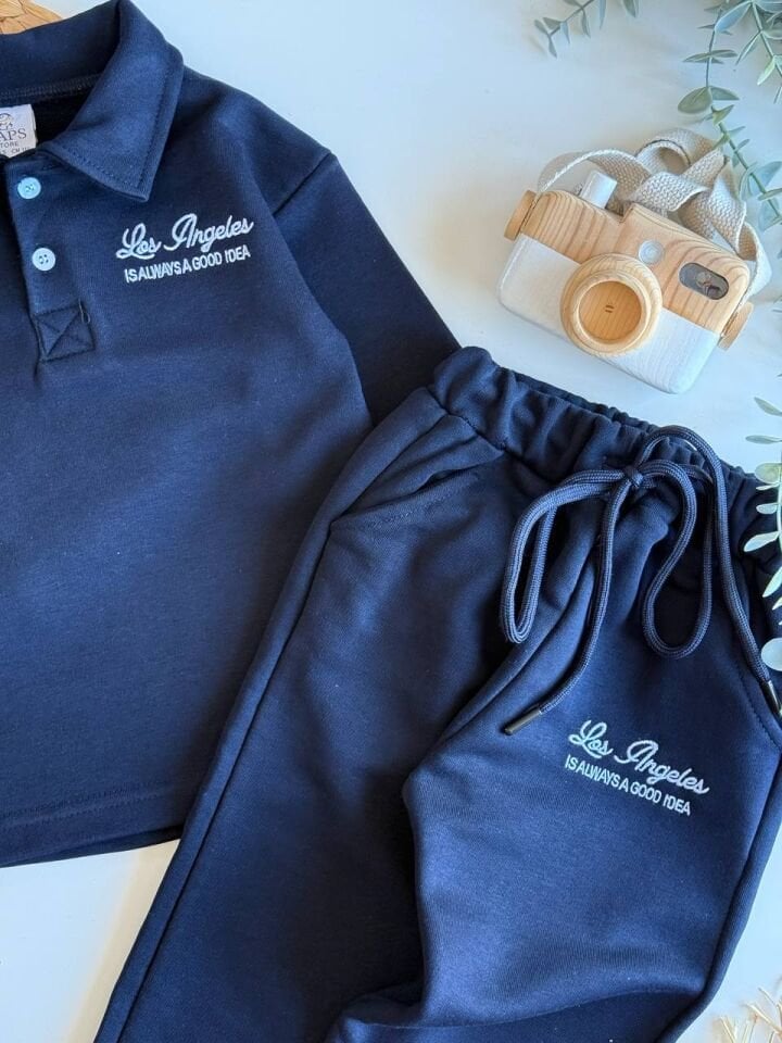 Polo Yaka Lacivert  Takım 5-6 YAŞ