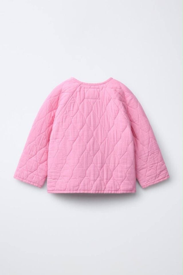 Pembe Kapitone Mont Ceket 5-6 YAŞ