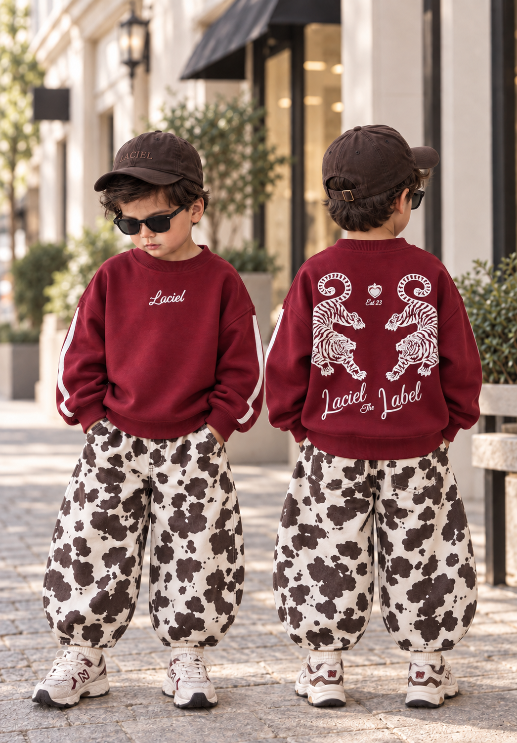 Unisex Laciel Bordo Baskılı Takım 6-7 YAŞ