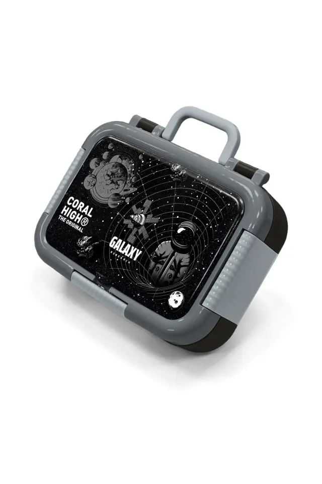 Coral High Kids Siyah Galaxy Desenli Paslanmaz Çelik Beslenme Kabı 39178 Adet