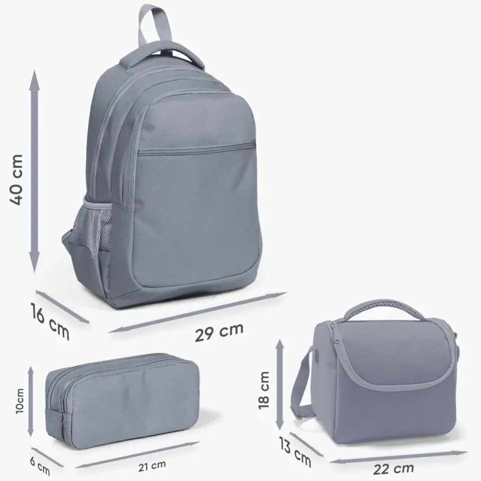 Coral High Kids Lacivert Mavi Astronot Desenli 3’lü Okul Çanta Seti SET0123486 Adet