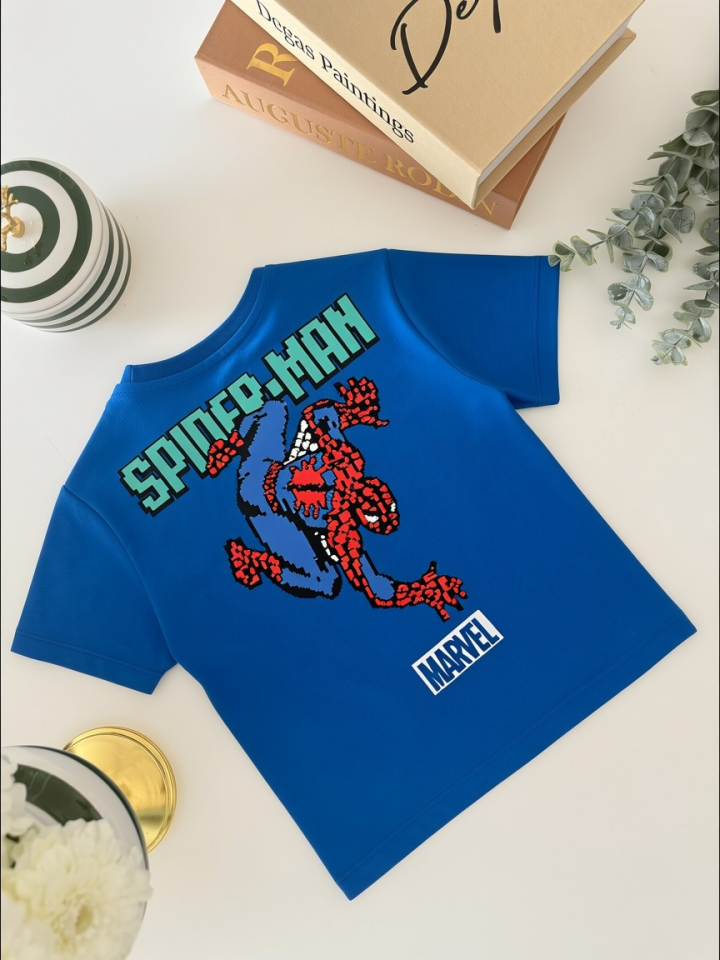 Mavi Spiderman Baskılı  Takım 7-8 YAŞ