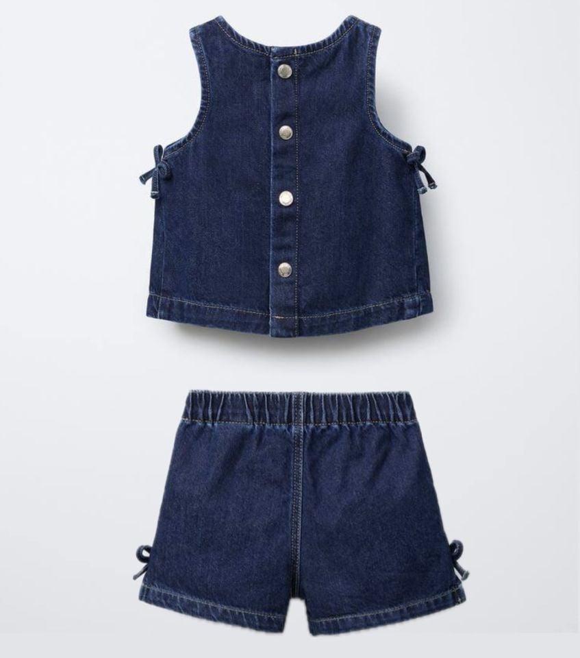Denim Şortlu Takım